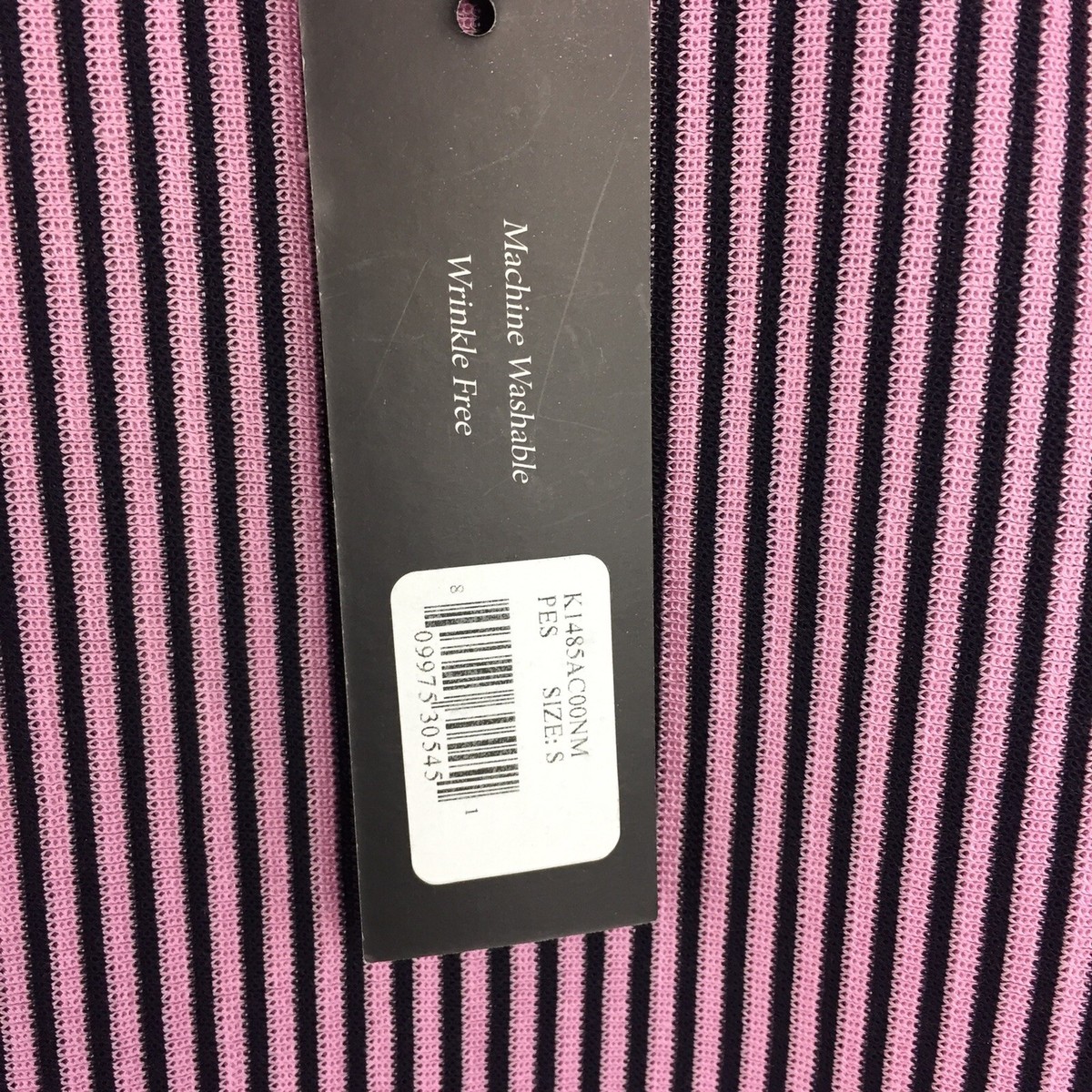 Veste Misook Noir à Rayures Blanches Et Broderies Roses - Taille S - Neuf Avec étiquettes