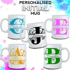 Personalised Initial Name Mug Custom Print Coffee Cup Christmas Mug Xmas Gifts