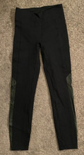 Women's Spanx Perforated Panel Black Leggings Style 20060R Size Small