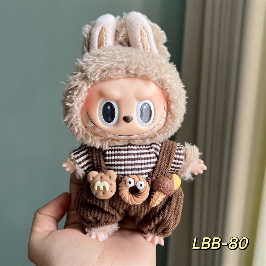 Labubu Mini Clothes Set - Modern Fashion Outfits for Display (No Doll or Shoes)