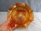 Vintage Pre-logo Imperial Marigold Carnival Glass Windmill Bowl