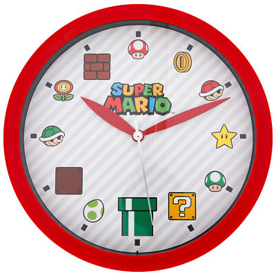 Super Mario Bros. Icons Wall Clock Red | eBay