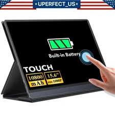 UPERFECT Battery Portable Monitor 120Hz Touchscreen, Upgraded 15.6" for Working