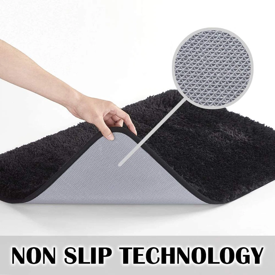  Alfombra de baño antideslizante alfombra de baño para baño absorbente de agua microfibra suave  Foto 4 de 4