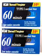 Tone Master 60 Minute Type 1 Normal Bias Low Noise Cassette Set of 2 