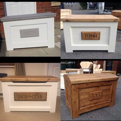 solid wood toy chest