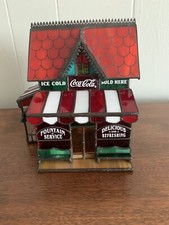 Vintage Franklin Mint Coca-Cola Stained Glass Soda Fountain 1995