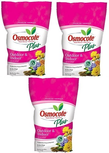 (3) Osmocote Plus 274850 8 lb Timed Release Outdoor Indoor Plant Food Fertilizer