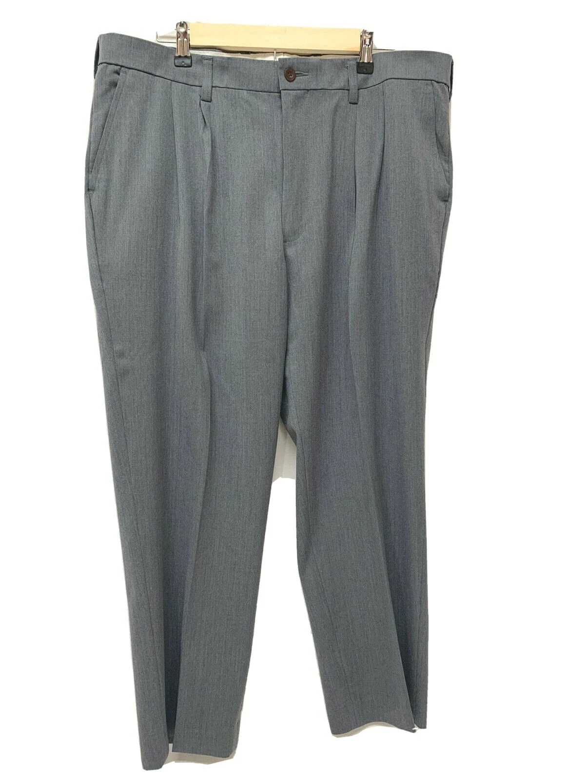 Orvis Dress Pants Polyester Wool Trousers Men's Size 38” Gray Charcoal