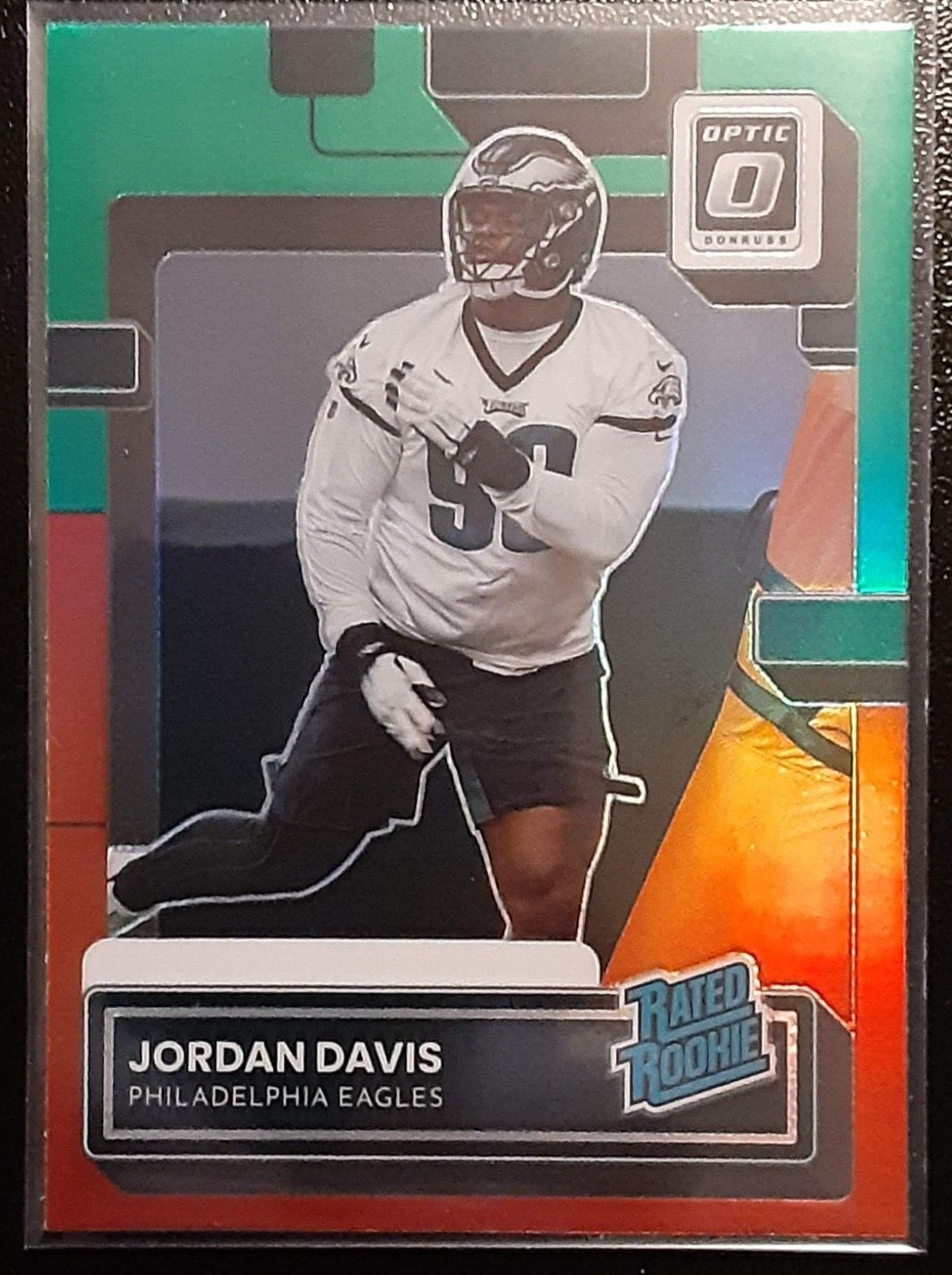 2022 Donruss Optic Holiday Rated Rookie Preview Red Green #P-353 Jordan Davis
