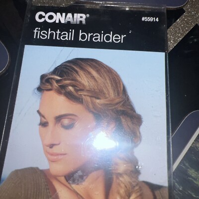 Conair Fishtail Braider, 2 Pieces #55914 Create Variety Of Braids. Hair. New