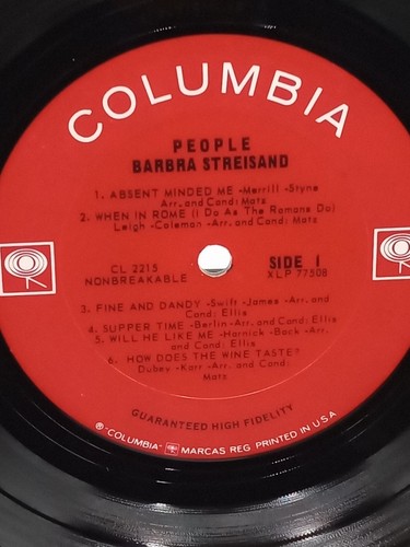 BOXDG32 Barbra Streisand - People LP, Album, Mono, Columbia 1965 US - Picture 3 of 6