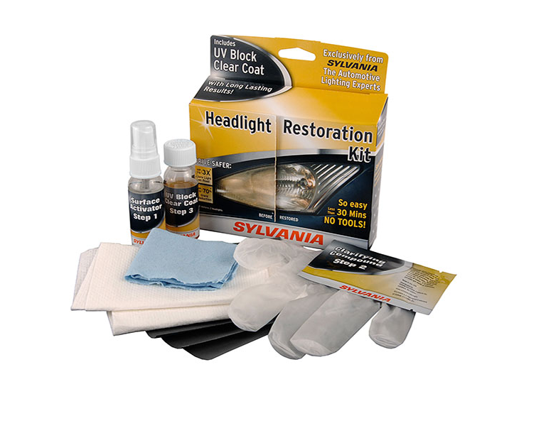 NEW SYLVANIA Headlight Restoration Kit 3 Easy Steps to Restore Sun