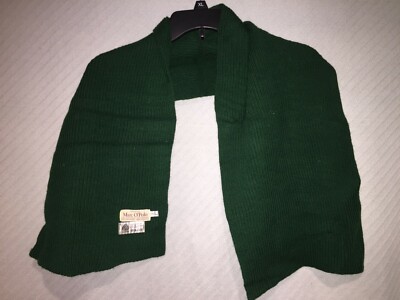 Vintage Unisex Marc O'Polo Cable Knit Hunter Green Rectangle Winter Scarf *NOS*