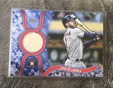 CARLOS CORREA 2018 Topps Walmart Holiday Snowflake Relics Bat #R-CC