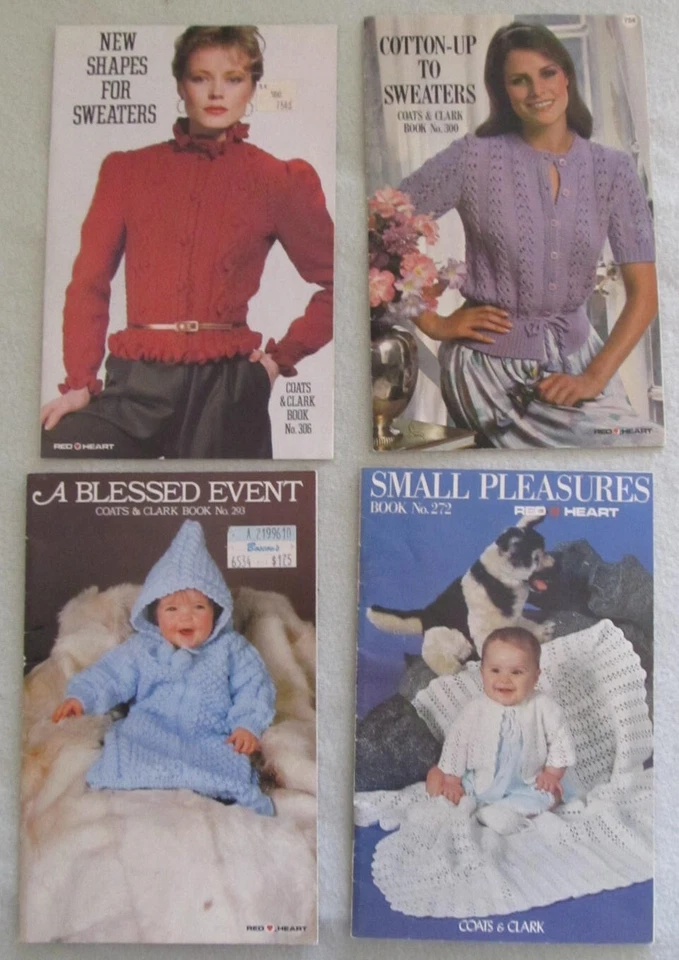 Group of 7 - Red Heart Books / Leaflets on Crocheting & Knitting - Image 2 of 3