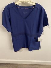 NEW Vera Bradley Scrub Top Shirt NAVY BLUE Size XS NWT NOS