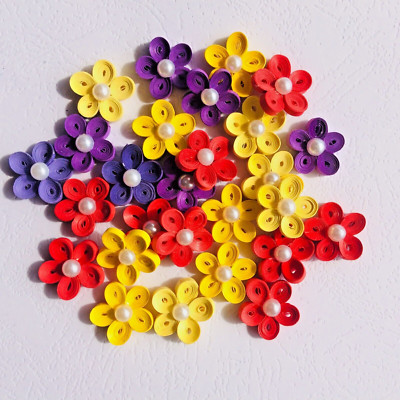 Paper Quilling multicolor handmade flower 30 lot free shipping