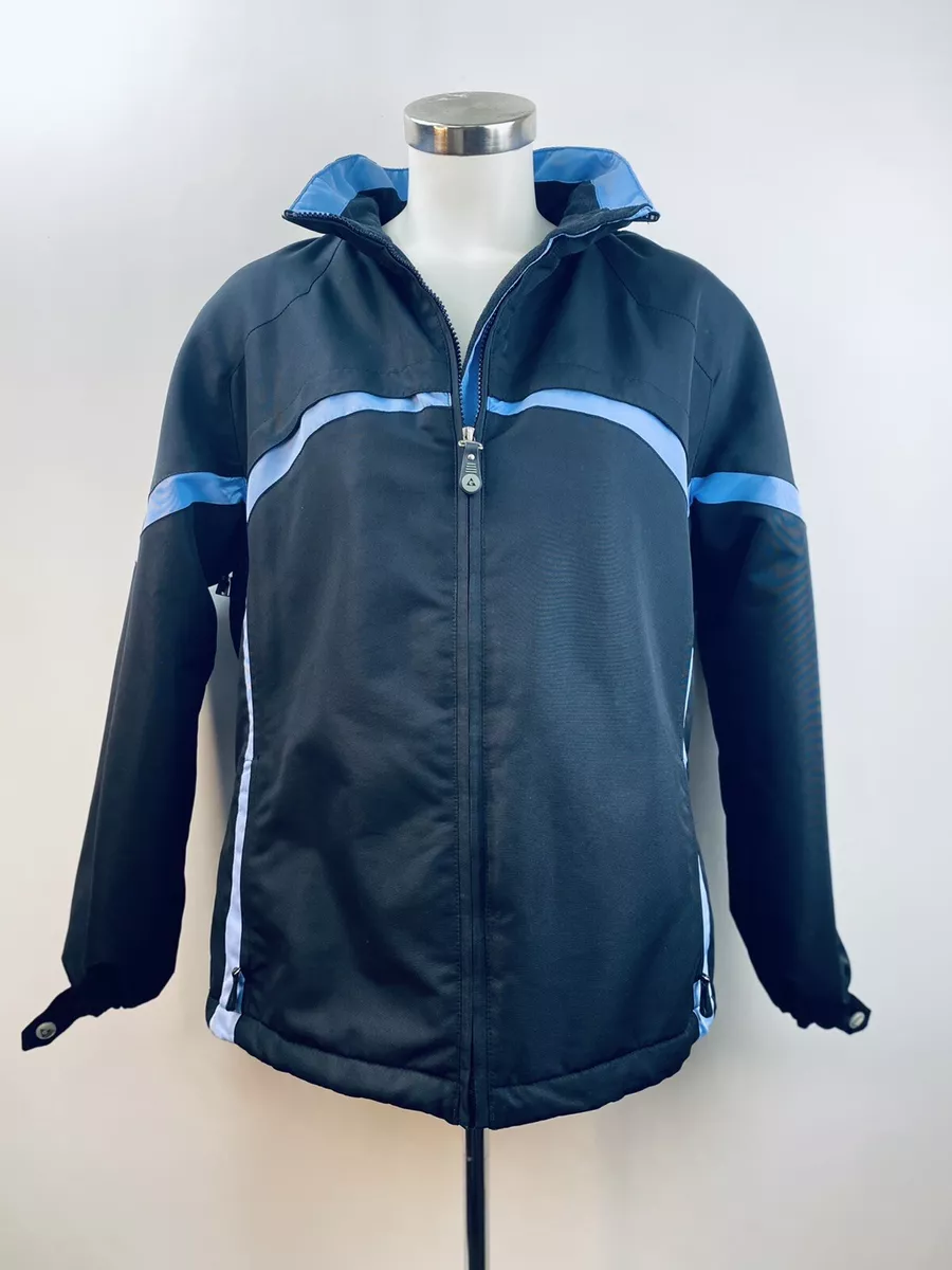 Gerry Jacket Hooded Winter Snow Rain Black Blue Insulated Small eBay