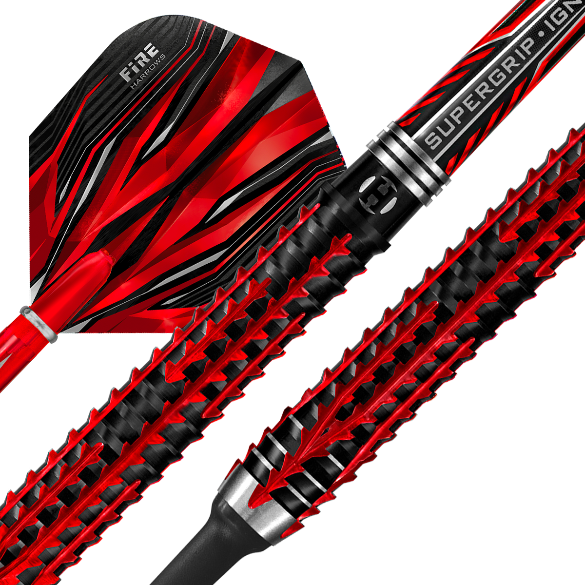 HARROWS FIRE INFERNO SOFTIP 90% タングステン Harrows Fire Inferno 90% Tungsten Soft Tip Darts - Choose from 18g