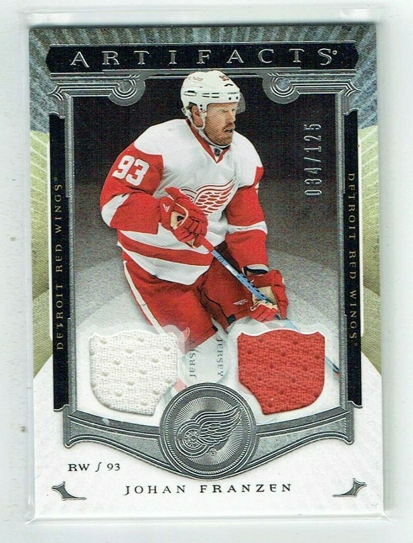 15-16 UD Upper Deck Artifacts  Johan Franzen  /125  Dual Jerseys