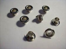 8 Metall-H&uuml;lsen silber-farben (Bushings) f&uuml;r (alte) Gitarren Guitars; 6,7 mm