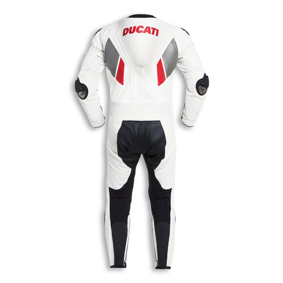 Ducati Hommes Cuir Combinaisons de moto Motard Rue Courses CE Armure Protecteur - Photo 2/3