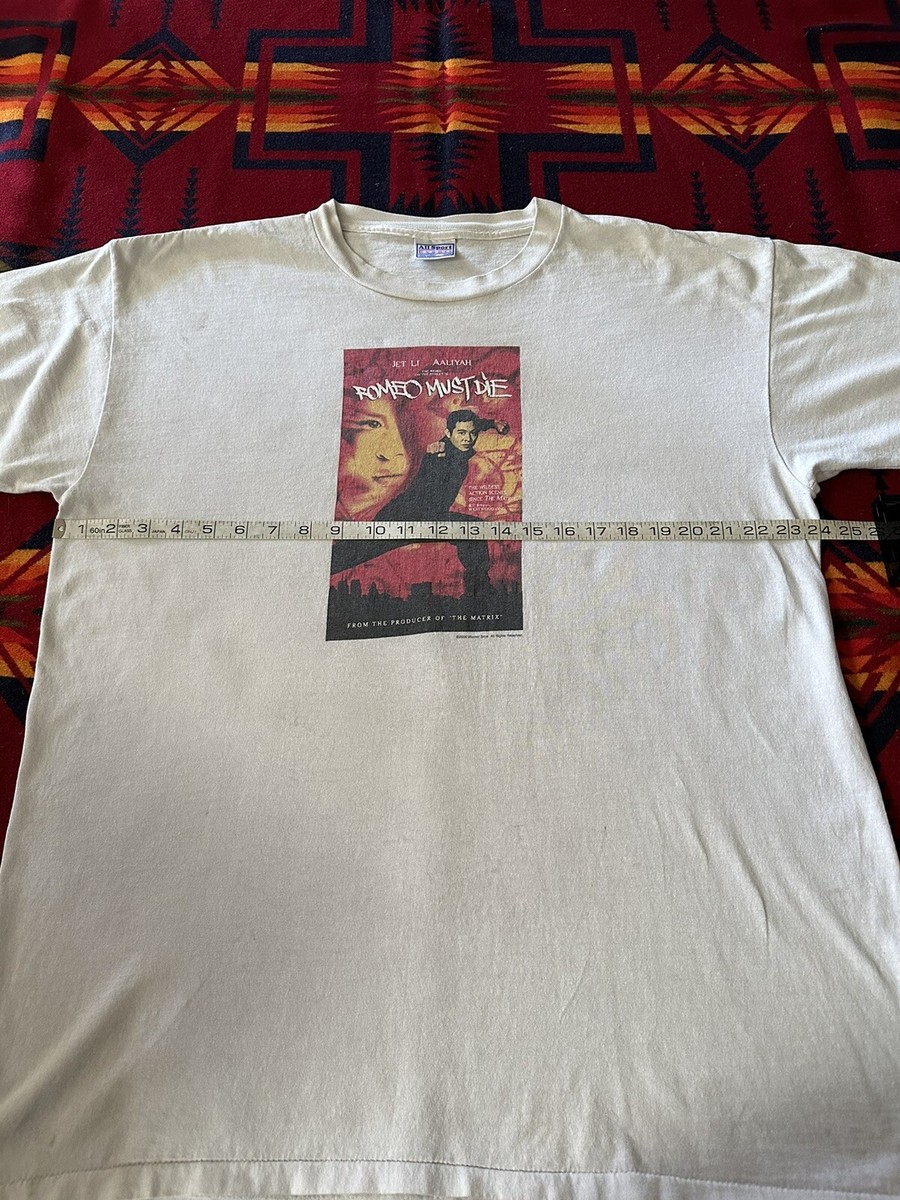 Vintage Romeo Must Die Movie Tee Shirt Aaliyah Jet Li Single Vintage Romeo Must Die Movie Tee Shirt Aaliyah Jet Li Single