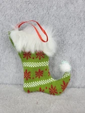 Christmas Mini Snowflakes Print Stockings Holiday Christmas Ornament 5.5"