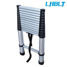 LABLT 12.5FT Aluminum Extension Telescoping Heavy Duty Lightweight Step Ladder