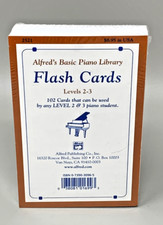 Alfred's Basic Piano Library: Flash Cards, Levels 2 And 3: 102 Cards That Can