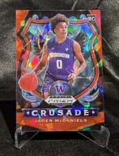 JADEN MCDANIELS RED PRIZM ROOKIE CRUSADE ICE RC TIMBERWOLVES 2020 PANINI PRIZM