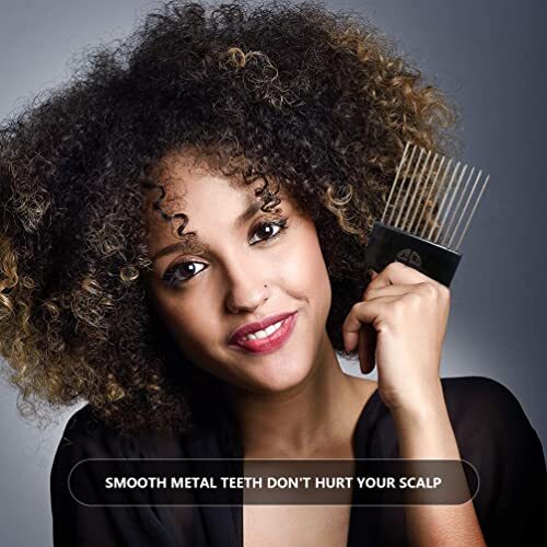 Afro Pick Aus Metall – Styling-Kamm Für Lockiges & Afro-Haar