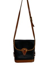 Vtg Dooney  Bourke Cavalry Spectator All-Weather Leather Shoulder Crossbody Bag