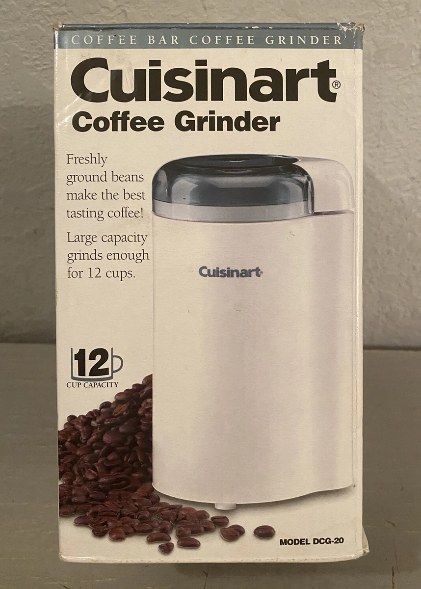 Cuisinart Coffee Bar Coffee Grinder Model DCG-20, White, NEW in