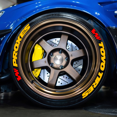 Tire Lettering Sticker TOYO TIRES PROXES - 1.06 Inch, Fits 14" To 22" Wheels, Adhesive Backed