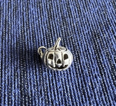 Halloween Jack-O-Lantern Silber Anhänger Charm