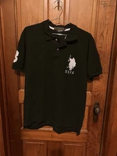 VTG US Polo Assn Men's Polo Shirt Embroidered Big Pony & #3 Embroidered Sz L