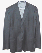 Burberry Gray Pinstripe Single Breasted Suit ...