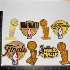 Basketball Jersey Patches NBA Finals & Trophy Set Iron On Patch Larry O&rsquo;Brien