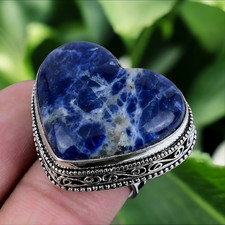 Sodalite Ring 925 Sterling Silver Ring Handmade Gemstone Ring Women's Ring