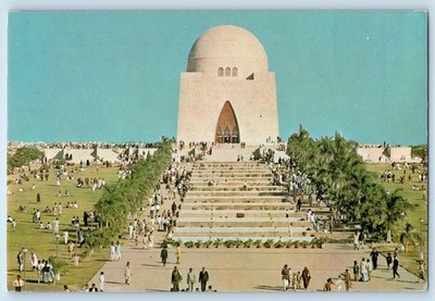 Karachi Pakistan Postcard Mausoleum of Quaid-e-Azam c1950's Vintage Unposted