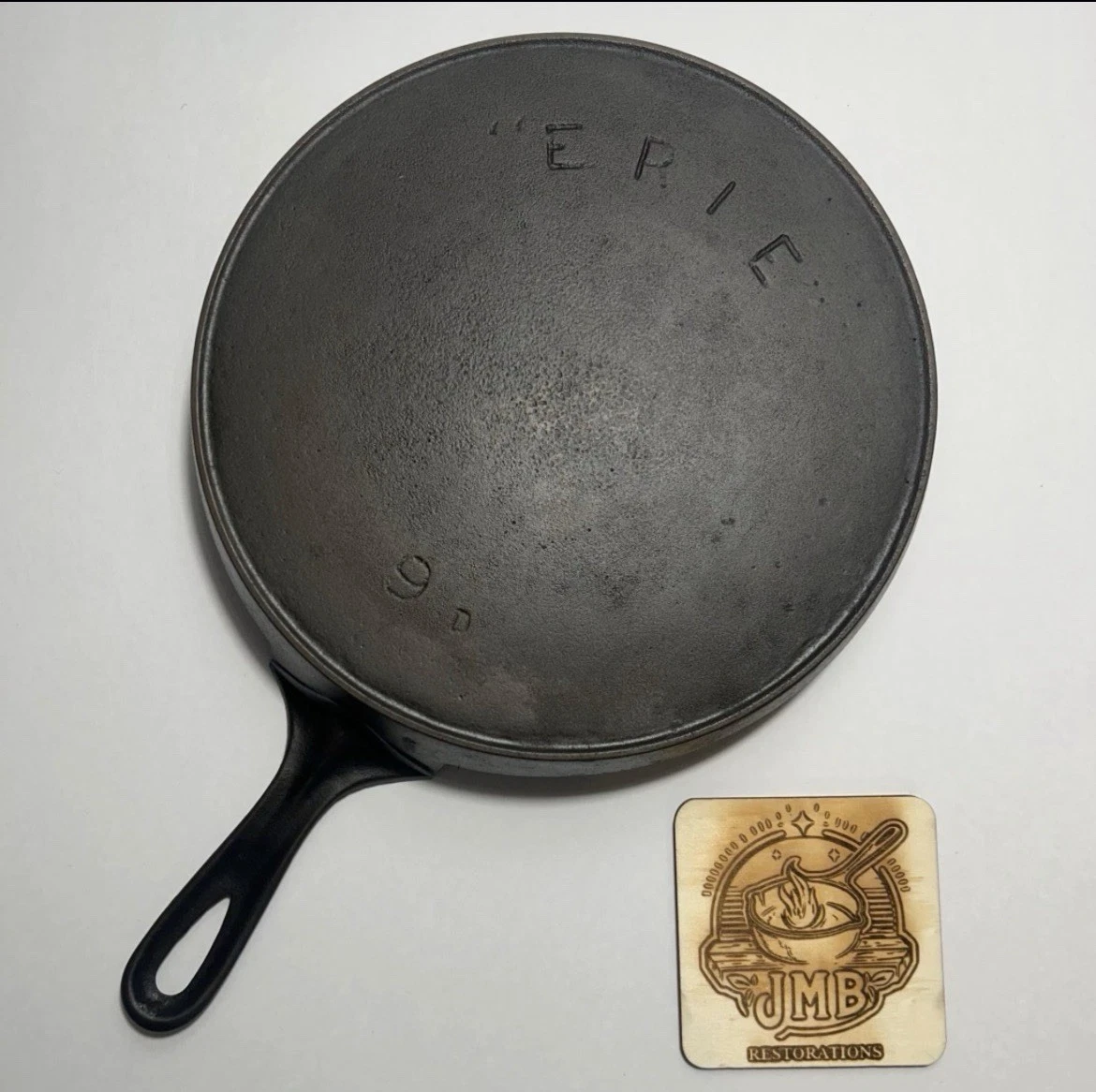 Erie #9 Skillet Griddle Homemade Cast Iron Griswold - JMB Restorations