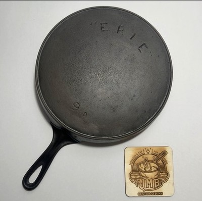 Erie #9 Skillet Griddle Homemade Cast Iron Griswold - JMB Restorations