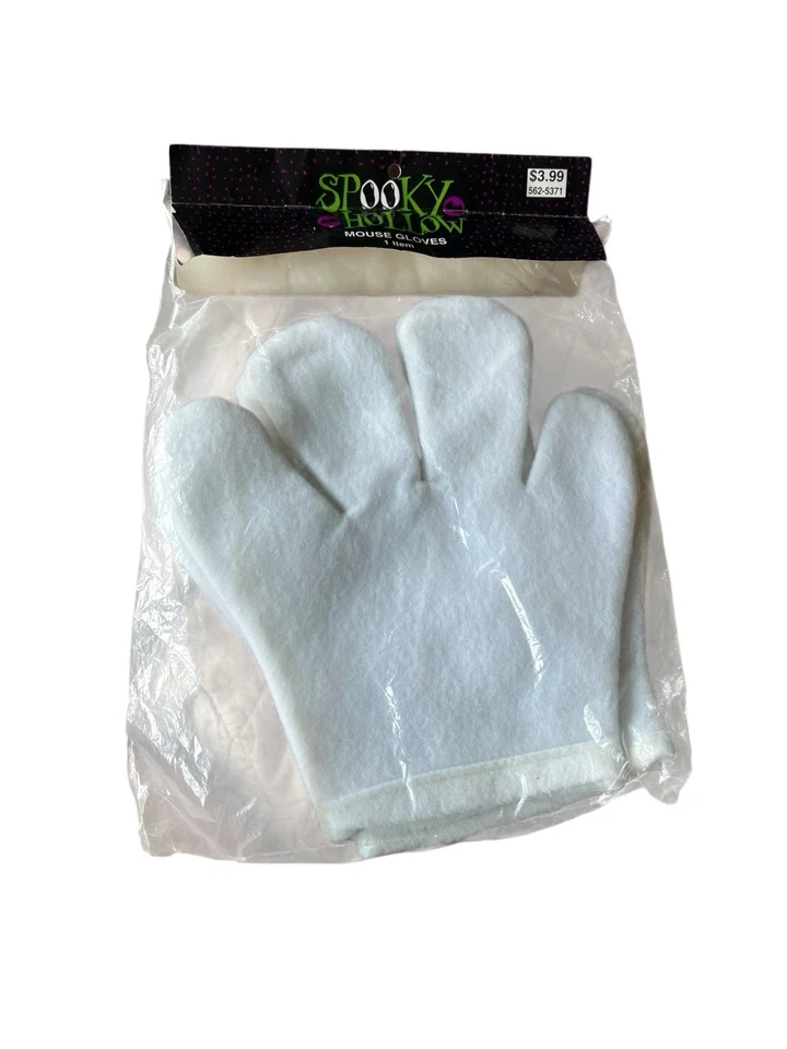 Spooky Hollow  WHITE  GLOVES HALLOWEEN COSTUME ACCESSORY Vtg Mouse 2001 Joann FA - Image 2 of 4