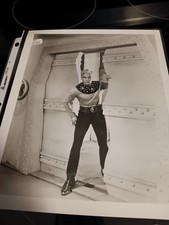 Buster crabbe flash gordon 8 x 10 photo with signed  index card  EUC