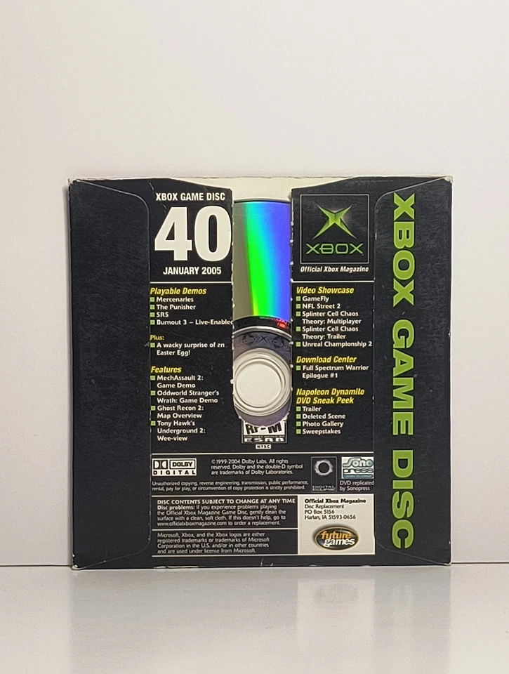 DISC ONLY- OFFICIAL XBOX MAGAZINE DEMO DISC #40 ORIGINAL MICROSOFT XBOX Vintage  - Image 2 of 2