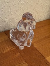 Vide poche cendrier chien caniche en cristal de Vannes