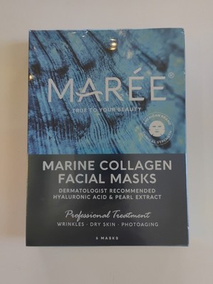 NIB 6 Maree Marine Collagen Facial Masks 09/2026 Improved Formula Pearl Extract