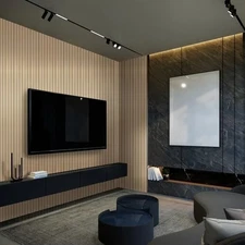 PVC Wood Grain Wall Panels - 15.7" x 8.5 ft Oak Soundproof 3D Decor